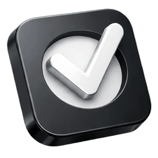 3D approval checkmark icon on the Fundektris about page